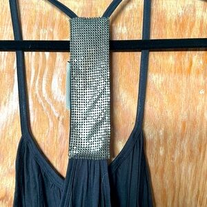 NWT Haute Hippie racerback tank with metal embellishment, size Small